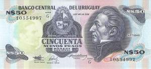 Uruguay 50 Pesos p61A 1989